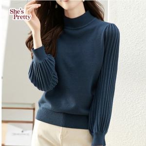 [쉬즈프리티] 앤마리골지슬리브니트 L까지_여성폴라니트