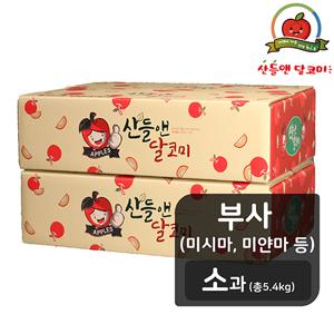 [산들앤][소과] 산들앤 달코미 세척사과 2.7kg x 2박스 (총 5.4kg)
