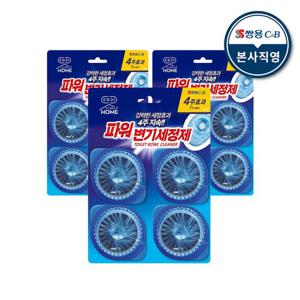 코디앳홈 파워 변기세정제 4개입 3팩 (총 12개)