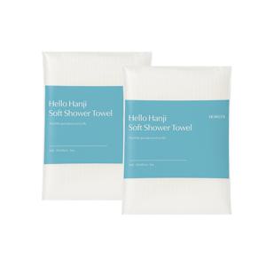 디어커스 안녕한지 한지로 만든 더 부드러운 샤워타월 샤워타올 목욕타월 x2