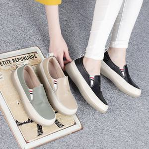 [트리샤]천연가죽 논슬립 밴딩 쿠션 슬립온 스니커즈 CNK8085