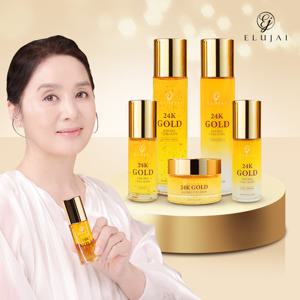엘루자이 24K골드 더블 콜라겐 기초 5종 1세트/ 이응경 기초화장품 스킨 에센스 아이크림 로션 영양크림