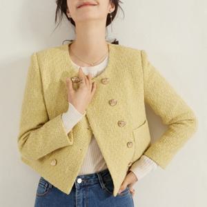 엘레뉴 2COLOR 트위드 자켓