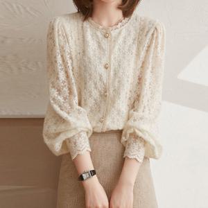 ★봄인기특가★ [무드무드] 앙쥬 레이스 진주 블라우스