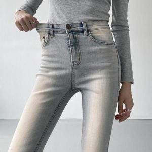 [다잇템]여자 브러쉬 나팔 스판청바지 슬림 데님팬츠