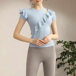 G126066캡탈부착프릴 요가 티 골프웨어 [WBF0301]