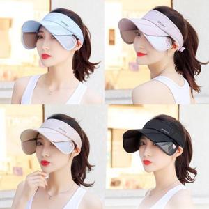 사이드 챙조절 여성 스포츠 썬캡 찍찍이밴드 골프모자 (WBEB0B3)