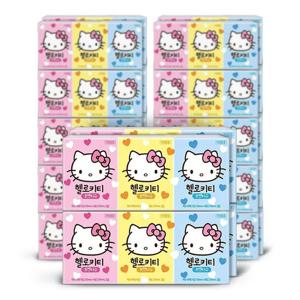 헬로키티 3겹 하트 포켓 미용티슈 10매 6입 x12팩