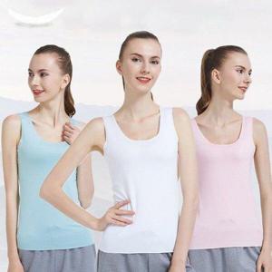 [로아리빙]여성 민소매 나시 노라인 무봉제 스판 이너 나시티 심리스 운동