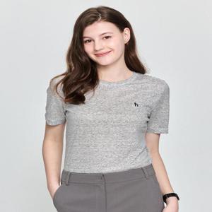 헤지스 여성 [린넨100%]에센셜 라운드넥 스트라이프 반소매티셔츠 아이보리  (HSTS5BC33IV)