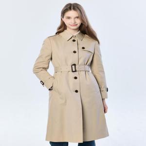 헤지스 여성 싱글 롱 기장 트렌치 코트 베이지  (HSCO5BC21I2)
