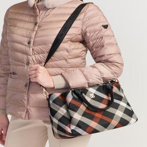 닥스 골프 여성 [ONLINE EXCLUSIVE] 블랙믹스 클래식 체크 토트백 (DNGF5F956BA)