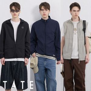 [미리주문10%][TATE] 테이트 26SS 남성 에어리 윈드테크 유틸리티 점퍼 2종 + 베스트 1종 (총 3종)