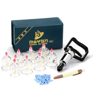 [한솔]부항기 소형 10컵 +사혈기 세트 (한솔부항기 소형+사혈기+란셋100 )
