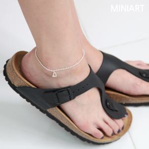 큐트하트 은볼 발찌 / 92.5 실버발찌