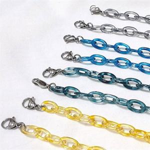 [이어넥핸즈]얼룩이타원8mm 아크릴체인안경줄 마스크스트랩