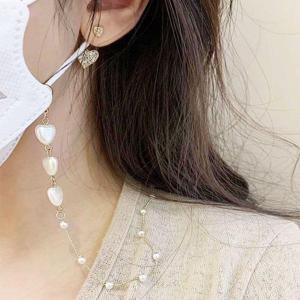하트 펄 안경체인 마스크체인 스트랩 분실방지 목걸이 (W82E70E)