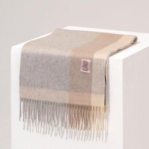 갤러리아_RECLOW LAND 캐시미어 100% 체크 머플러 베이지