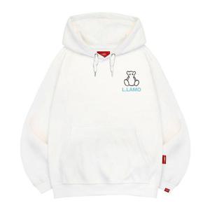 엘라모 3H 라인베어 후드티 남녀공용 빅사이즈 M~4XL