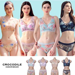 [초특가+10%할인][크로커다일](79차) 플라워 쿨메쉬 감탄브라팬티 4세트