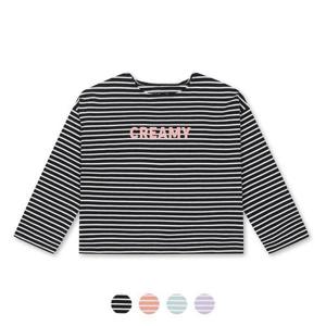 [탑텐키즈][탑텐키즈] 여아 스트라이프 9부 티셔츠_MKC3TS2001