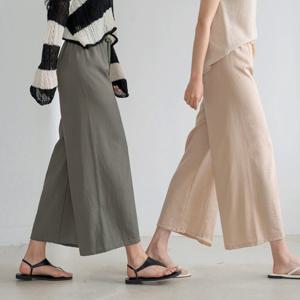 통풍솔솔 인견 8부 와이드팬츠