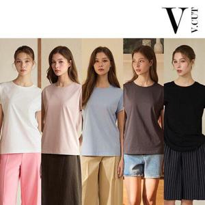 [브이컷]코튼100 실켓 티블라우스 5종