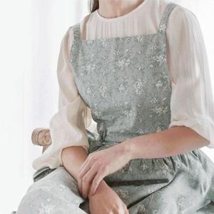 앞치마 다용도 여름 집 유치원 린넨 형 플라워 원피스 WFKZNOW