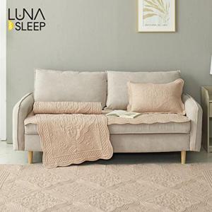 [루나앤슬립]목화솜 자수퀼팅 통워싱 소파패드 1+1 세트(+멀티매트)