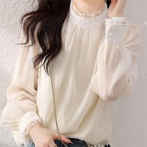 [패션시그널] 진주엣지라인 링클 블라우스 53E7B4