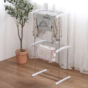 폭좁은 미니 빨래건조대 2단