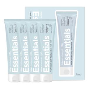 [플루] 에센셜 프레시 브레스 데일리 치약 120g, 4개x4SET 대용량 구취제거 입냄새제거 잇몸 케어