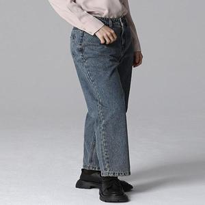 [르오트]2SET [홈쇼핑방송/르오트(LeOT)] 루즈 스트레이트 기모 데님팬츠 2종세트-사이즈 5588까지