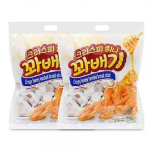 벌꿀 꽈배기 2봉 낱개포장 미니꽈배기