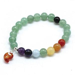 [힐링젬]레인보우 카넬리안 백제곡옥 옥팔찌 BR-200025