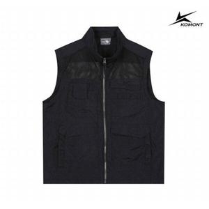 [코몽트][코몽트] 남성 메쉬 포켓 집업 베스트 블랙