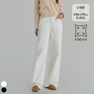 포레스트핏 / (찐코튼12탄) 밴딩 스판 와이드 면바지