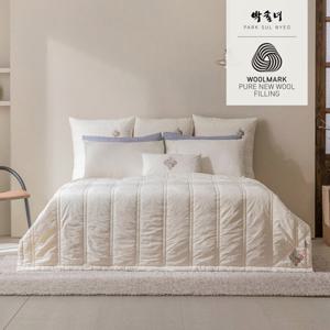 [Q 이불1장+베커1장 ]영화2 / 최신상 호주산 양모 100% 박술녀 피그먼트 차렵이불세트