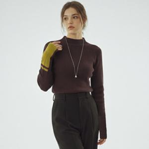 ★하프넥 3종세트★컬러 포인트 하프넥 베이직 니트 3종