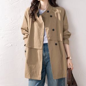 [블랙퀸] 빅사이즈 미디카라 트렌치코트 blk004522