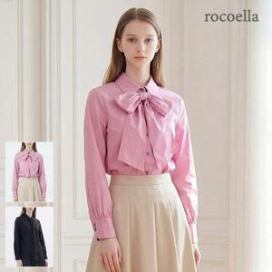 [로코엘라] 미유 로맨틱 리본 타이 볼륨 여성 블라우스