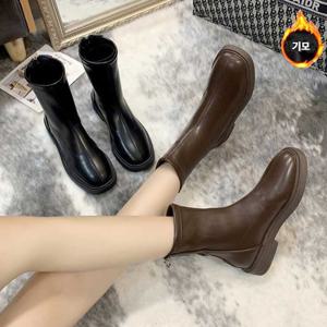 여성부츠 여자 겨울 롱치마 원피스 코디 삭스 앵클 부츠 워커