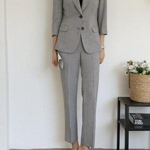 [옷자락] 여자 여름 포멀 하객룩 기본 베이직 스판 슬랙스 정장 팬츠