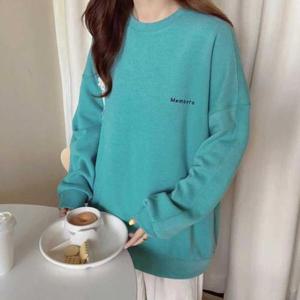 [셀러허브_여성트랜드패션]봄가을 여성티셔츠 레터링 라운드넥 루즈핏