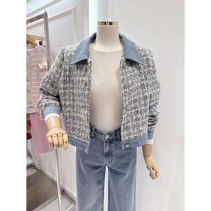 갤러리아_ab.f.z 데님 카라 배색 트위드 자켓(ATZ5HJ01G)