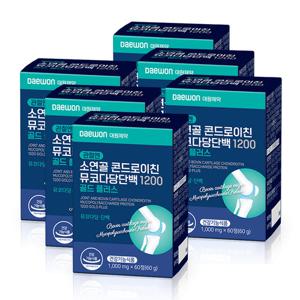 대원제약 소연골 관절엔 콘드로이친 뮤코다당단백 1200 골드 플러스 60정 6박스(6개월분)