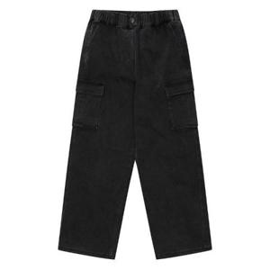 [에꼴리에]에꼴리에 세이브존03 와이드 카고 블랙 워싱진 24C1254-BK (23476949)