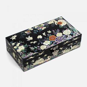 [박씨상방] (랑재)나전 매화장미 1단 자개보석함23센티 (김영만 문화재기능인작품)