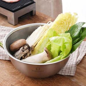 바겐슈타이거 스텐 채반 믹싱볼 세트 24cm 채망 건지기 쌀씻는볼 양푼이