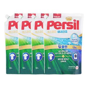 [유한락스]퍼실 엑스퍼트 드럼/일반 실내건조 리필 1.5L x4